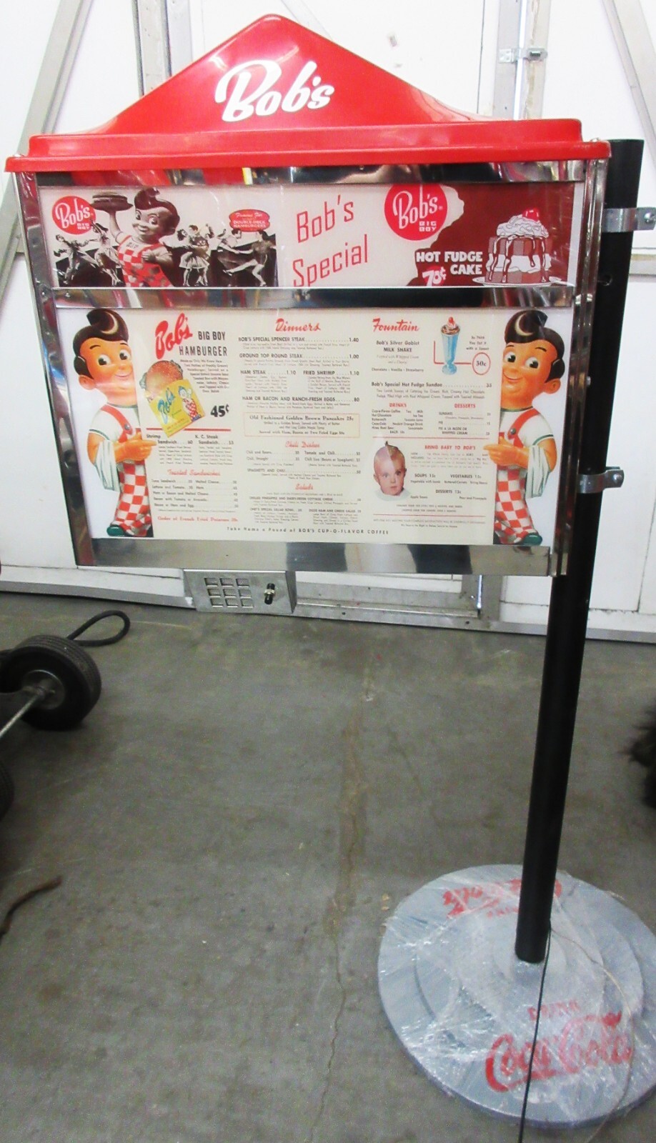 Bob's Big Boy Menu Board circa 1950's Bob's Big Boy Menu Board circa 1950's