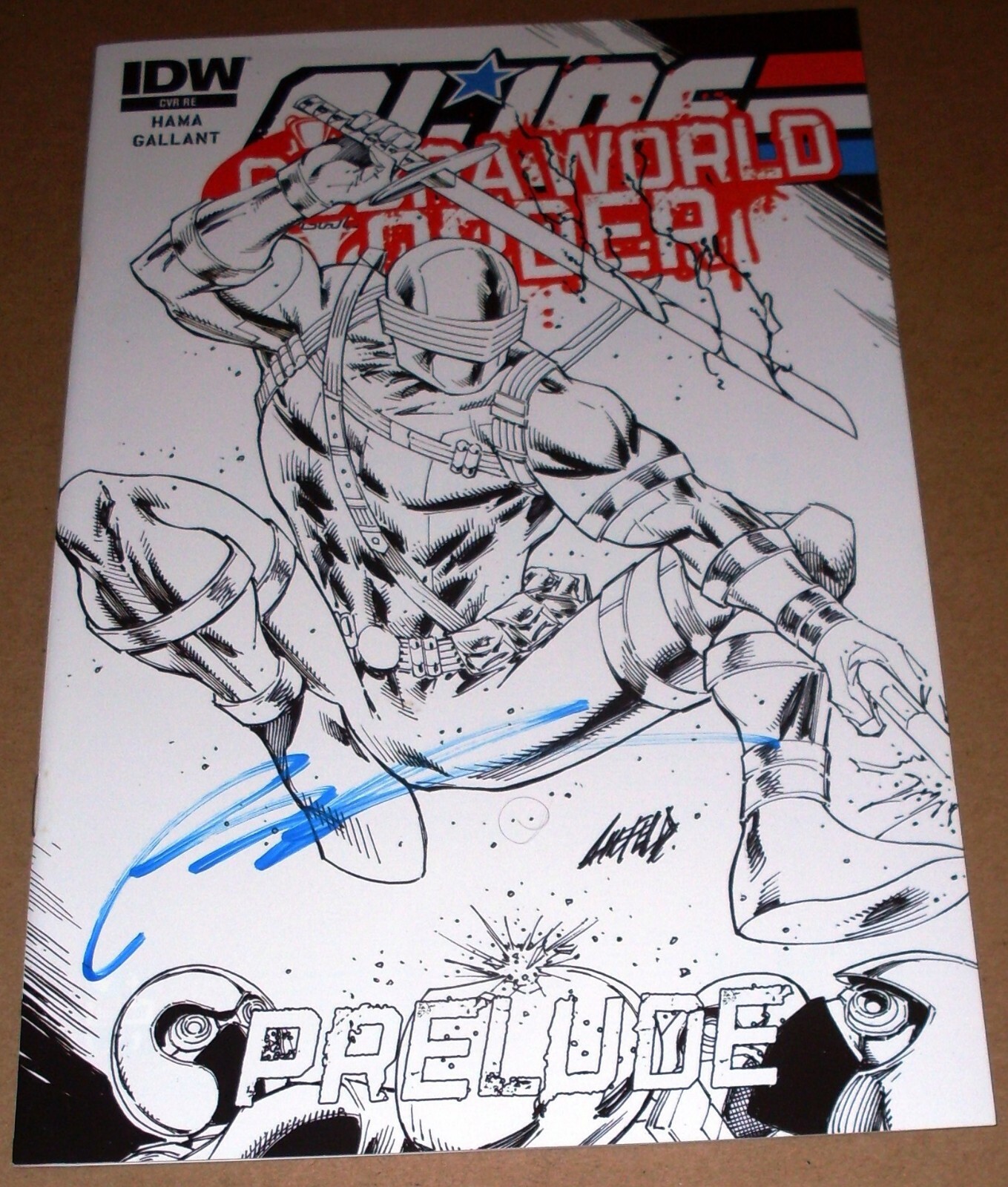 G.I. Joe Cobra B&W Sketch Variant SIGNED Rob Liefeld IDW New World Order Prelude G.I. Joe Cobra B&W Sketch Variant SIGNED Rob Liefeld IDW New World Order Prelude