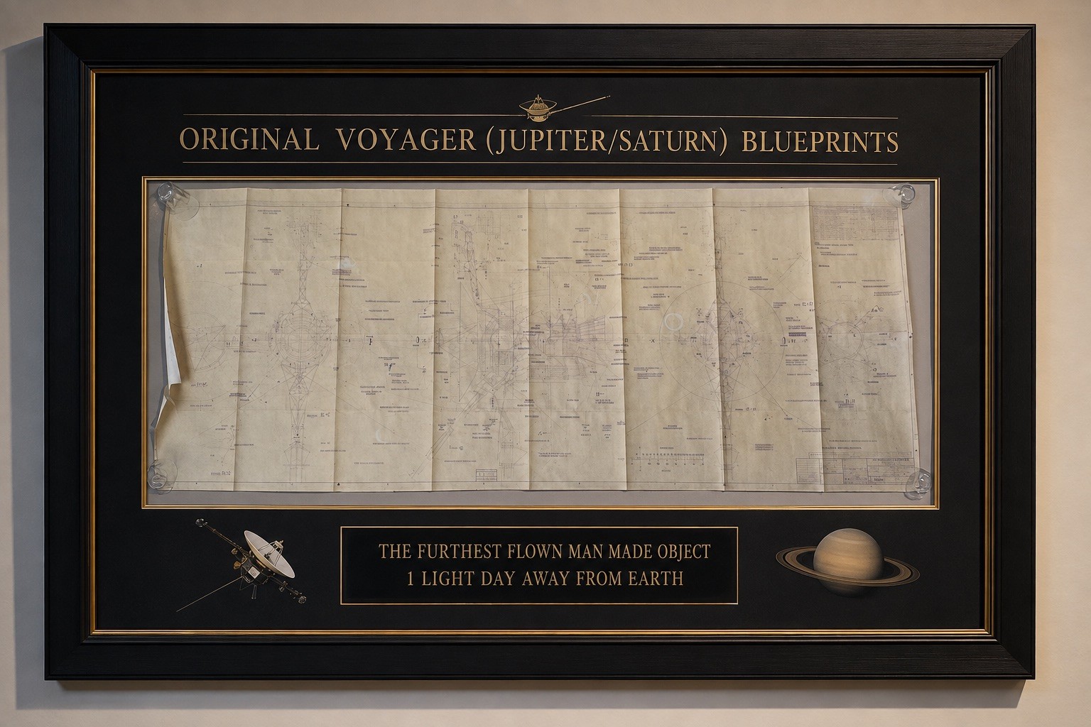 NASA Original VOYAGER BLUEPRINTS Originally Called Jupiter Saturn