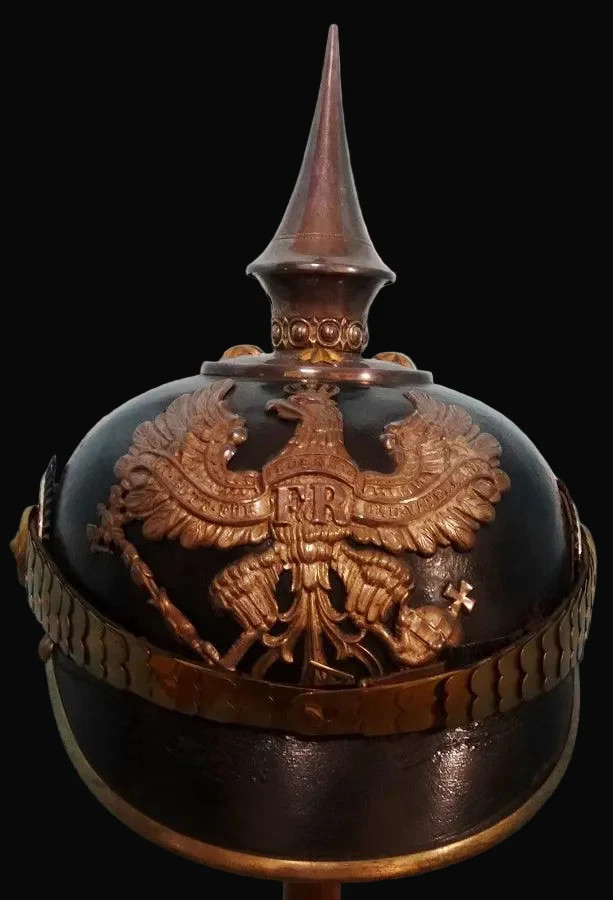 Prussia Pickelhaube / Spiked Helmet for Line Officer in Pionier Batallione