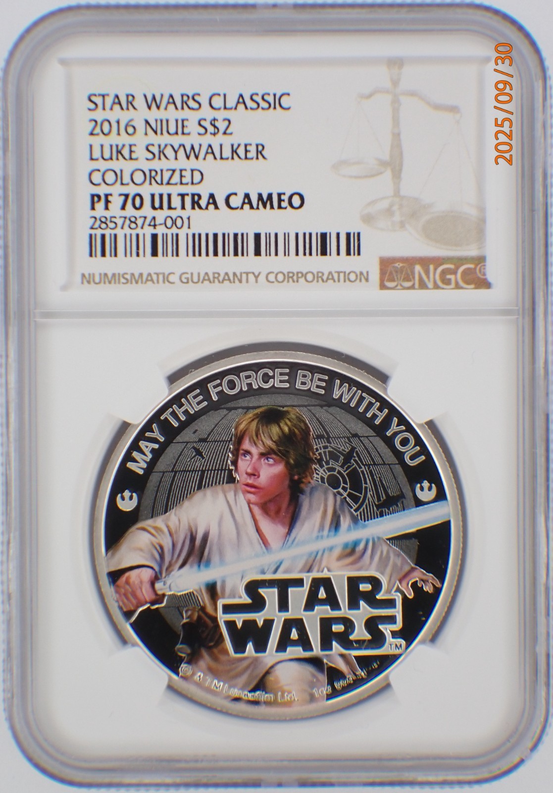 2016 NIUE $2 1 Oz .999 SILVER 5 COIN SET STAR WARS MAY THE FORCE BE WITH YOU NGC