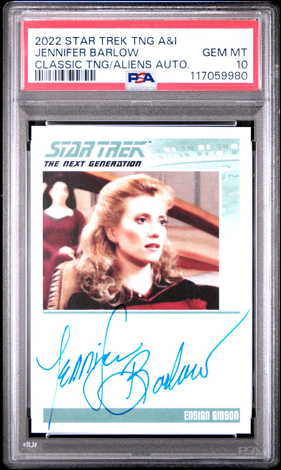 2022 STAR TREK TNG ARCHIVES & INSCRIPTIONS CLASSIC JENNIFER BARLOW PSA 10 AUTO
