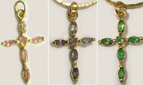 Alexandrite 14kt Gold Cross ½ct Antique 19thC Russian Color-Change Real Natural