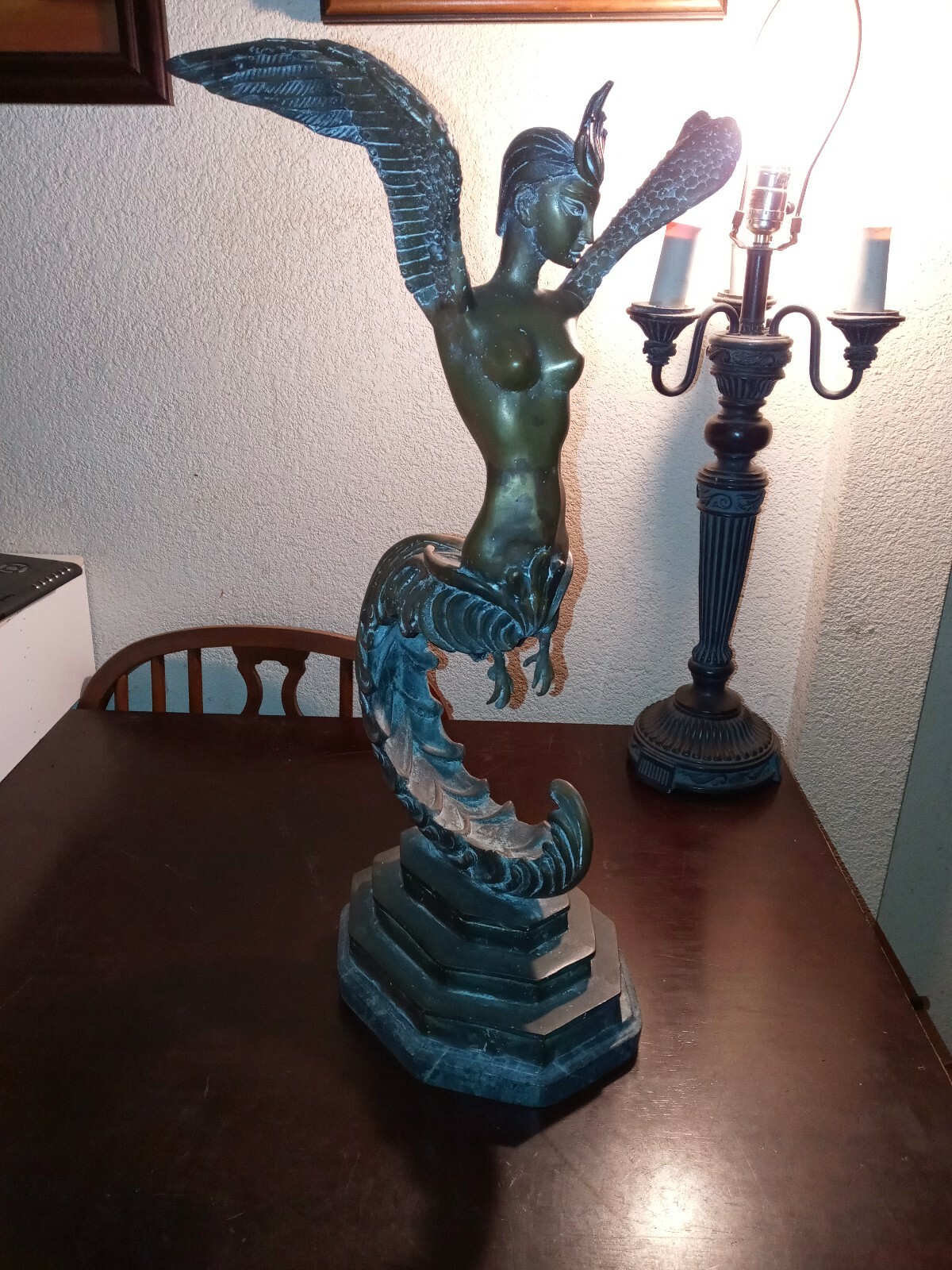 Emil Epple (B1877) Bronze Statue Of Harpy