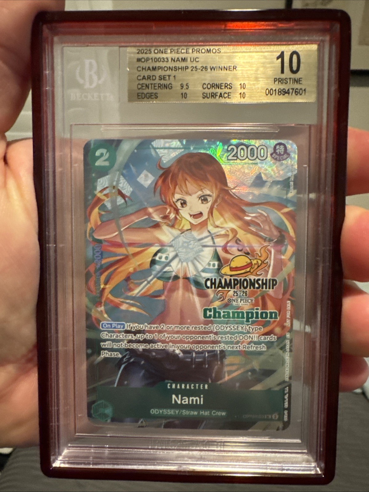 2025 One Piece promos Nami Championship 25-26 Winner Card 2025 One Piece promos Nami Championship 25-26 Winner Card