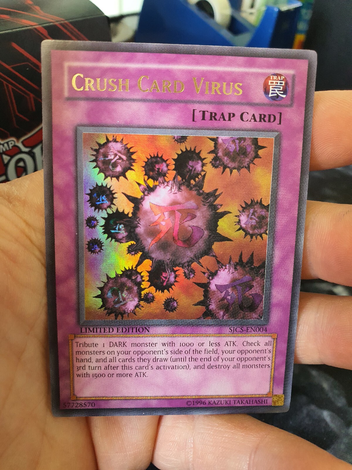 CRUSH CARD VIRUS - ULTRA - PRIZE CARD - SJCS-EN004 - LIMITED EDITION - YU GI OH