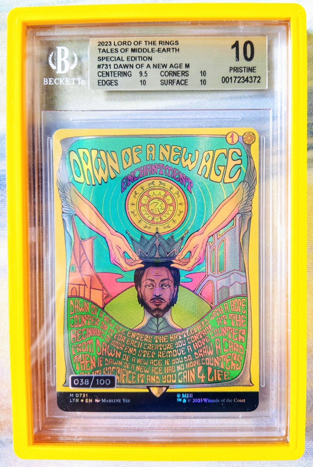 BGS 10 Serialized DAWN OF A NEW AGE Lord Of The Rings MTG Serial LOTR Magic /100