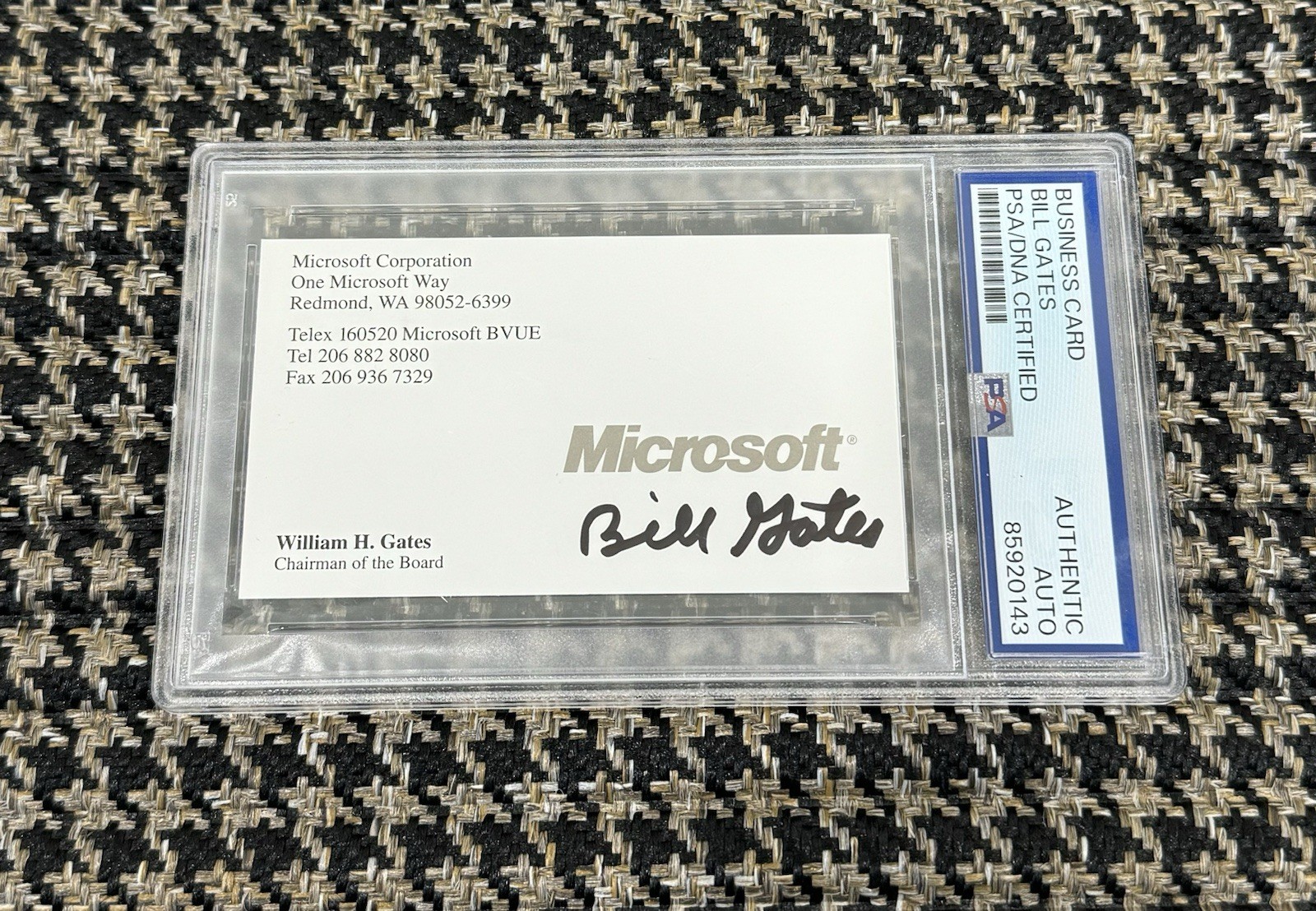 Bill Gates Signed Autograph Offical Authentic Business Card PSA/DNA Encapsulated