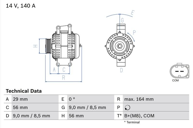 Alternator Bosch for AUDI A4 B8 1.8 TFSI 0 986 081 370 Alternator Bosch for AUDI A4 B8 1.8 TFSI 0 986 081 370