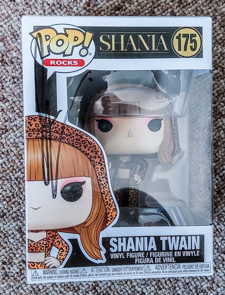 Shania Twain - Original In Person Autograph on Funko Pop - Rare