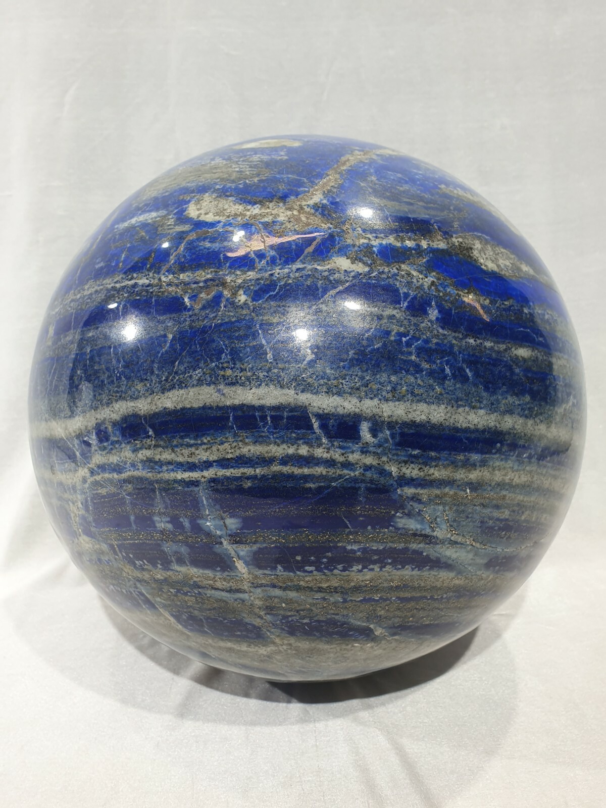 Lapis Lazuli Ball XXXL Jumbo 30kg Ø 27cm Cut Decoration Healing Stones Inter
