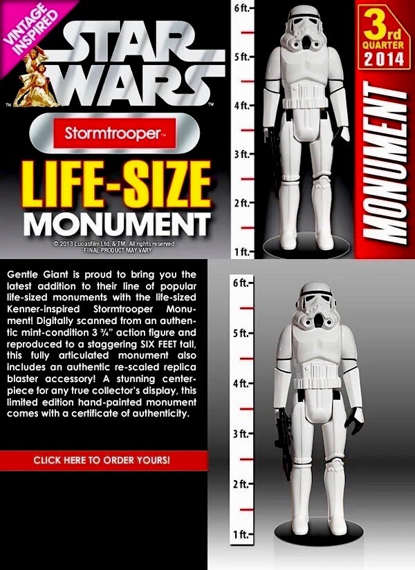 Life-Size Star Wars Stormtrooper Monument - Limited Edition by Gentle Giant Life-Size Star Wars Stormtrooper Monument - Limited Edition by Gentle Giant