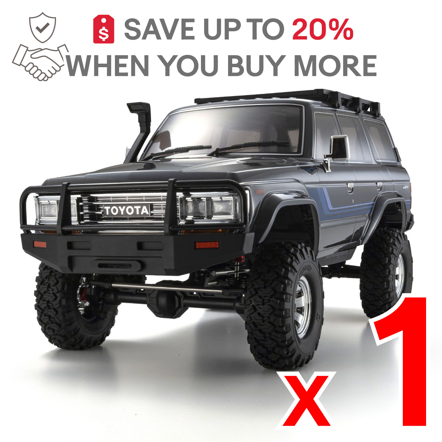 NON-US x1 Kyosho 1/10 EP 4WD KC10 Series Readyset Toyota Land Cruiser 60 Body Ty NON-US x1 Kyosho 1/10 EP 4WD KC10 Series Readyset Toyota Land Cruiser 60 Body Ty