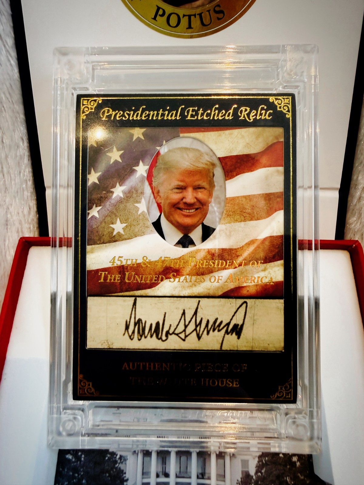 Donald Trump WH Relic Card ONE-OF-ONE - Presidential Etched Relic POTUS Donald Trump WH Relic Card ONE-OF-ONE - Presidential Etched Relic POTUS