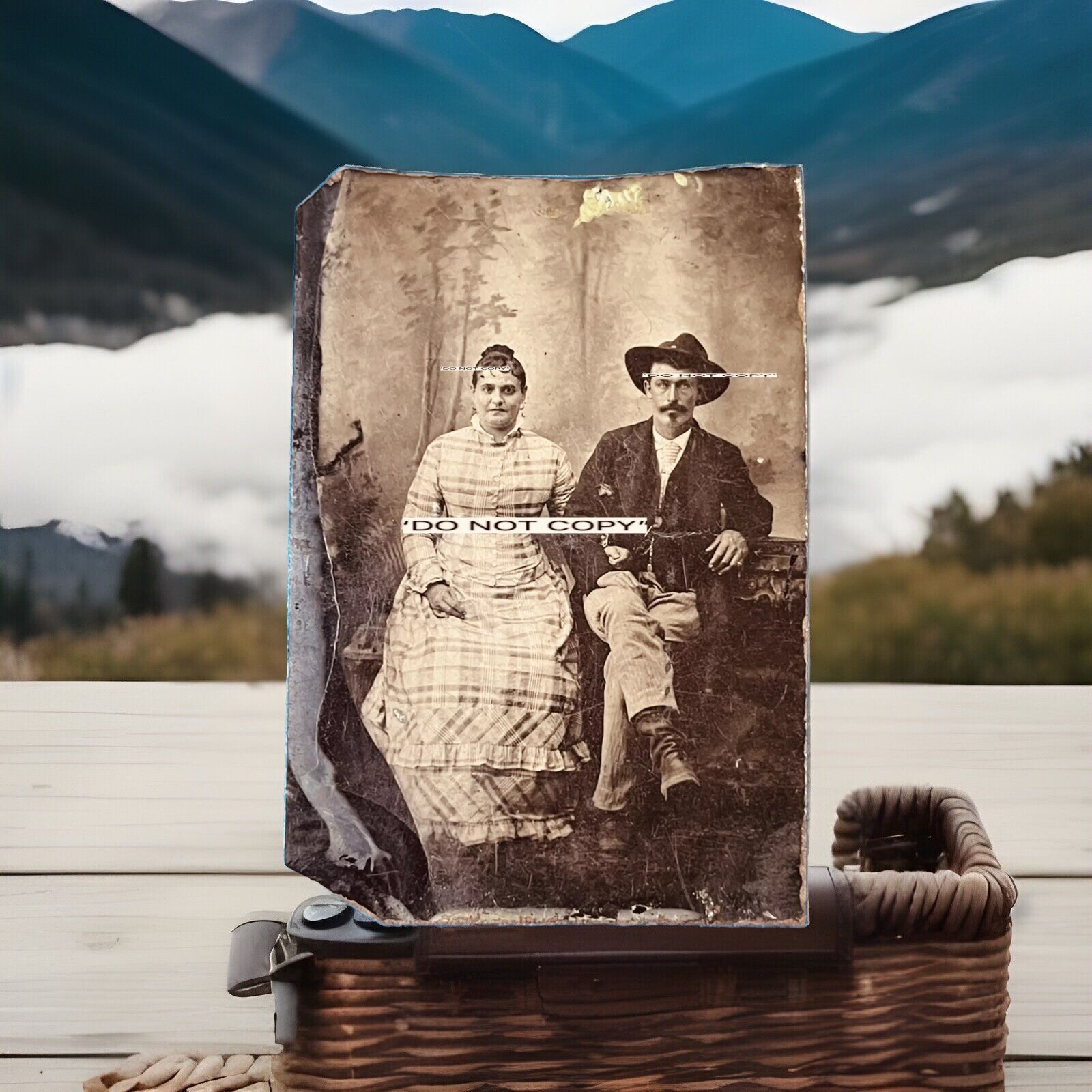 Authentic: Doc Holliday Tintype Antique Photo. Rare Big Nose Kate. 84%  Match