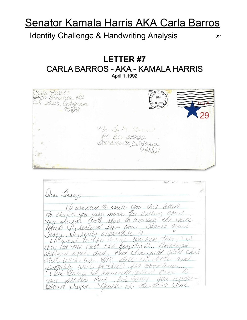 Kamala Harris - Sacramento County Jail Mail Kamala Harris - Sacramento County Jail Mail