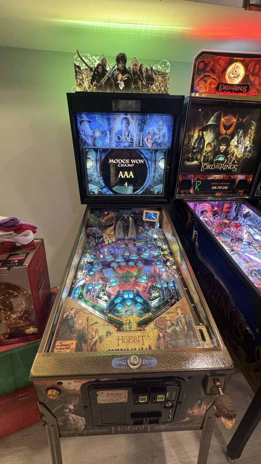 The Hobbit pinball machine Limited Edition JerseyJack 100% Working Home Use Only
