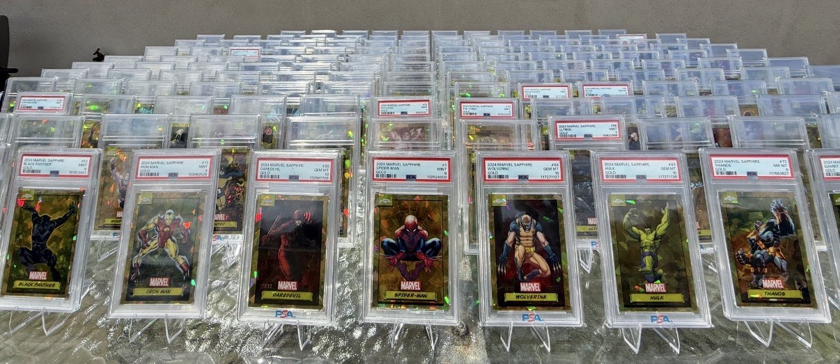 2024 Topps Chrome Marvel Sapphire - Gold /50 - FULL SET (150 Cards)