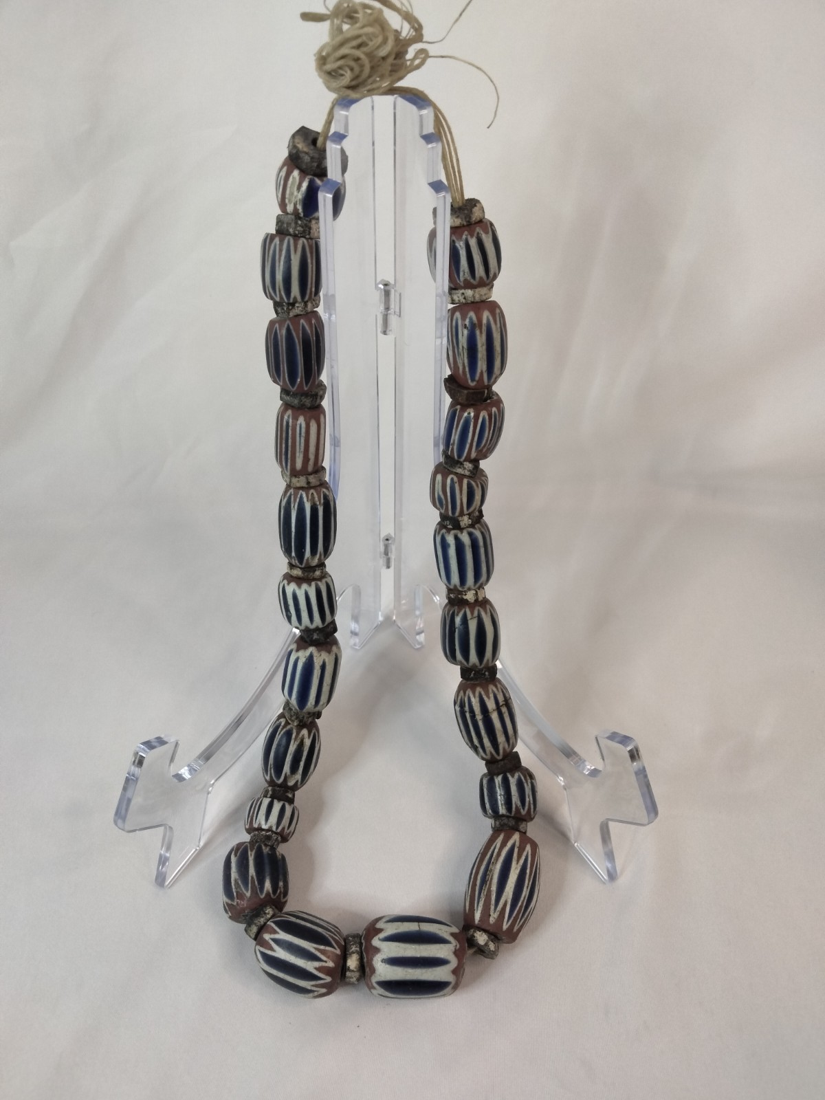 Vintage Venetian 7 Layer Chevron African Trade Bead Necklace