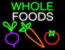 New Whole Foods Vegetables Neon Sign Light Lamp Handmade Restaurant Decor 24x20 picture
