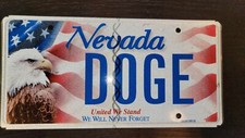Authentic Nevada American Eagle DOGE License Plate - New  picture