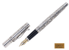Yard-O’Led Viceroy Victorian Fountain Pen – 18K Fine Nib, 1990s Vintage Rare picture