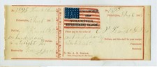 CIVIL WAR - COOPER VOLUNTEER REFRESHMENT SALOON – GRAPHIC PAY VOUCHER picture