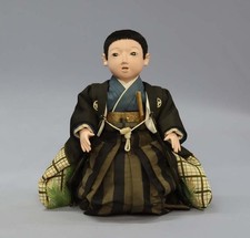 Eitokuzai three fold doll 39cm scattered hair boy Taisho Ichimatsu doll picture