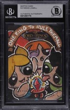 2006 TOPPS LORD OF THE RINGS EVOLUTION POWERPUFF GIRLS SKETCH CARD 1/1 BAS picture