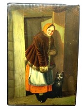 Russian “Queen Of Sviet Sculpture”Vera Muchina Lacquer Box. 1951.  picture