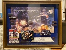 STAR WARS ONE OF A KIND SIGNED BY CAST 3D BOX FRAMED PICTURE picture