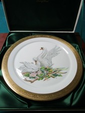 Boehm Birds Of Peace Platter Wall Plaque Mute Swans 1972 Original Box Pick 1 ^^ picture