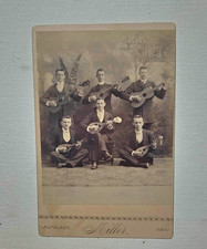 1890s Stringband guitar Italian Mandolin Silvio Ranieri Cabinet Card miller Ohio picture