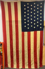 AMERICAN FLAG VINTAGE 45 STAR (1896-1908) ISSUED w/NAME - SPANISH AMERICAN WAR picture