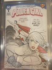Frank Cho Sketch Cover Power Girl #1 CGC Signature Series 9.8 picture