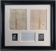 1836 Abe Lincoln orig. Autograph Letter Signed to his Fiancée Mary Owens (RARE) picture