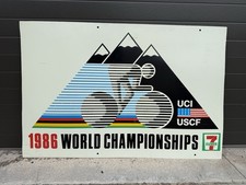 Original 1986 Cycling Road Bike World Championships Colorado Springs Race Sign picture