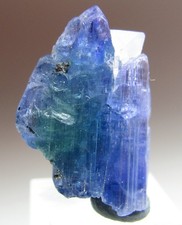 UNBELIEVABLE ULTRA RARE GREEN TANZANITE CRYSTAL W/ QUARTZ TANZANIA picture