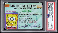 Topps 2025 Chrome SpongeBob Driver's License #SW-1 PSA 10 39/99 picture