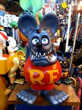 Rat Fink Jumbo 24 Inch Coin Bank Figure Grey Red Statue Mooneyes Ed Roth Japan picture