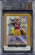 2005 TOPPS CHROME GOLD X-FRACTORS,  AU #190 AARON RODGERS BGS 9 picture