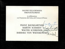 Franz Baumgartner - Martin Schmidt - Walter Schreiner Autograph Leaflet ... picture