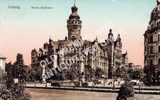 Postcard Leipzig New Town Hall - expired 1910 picture