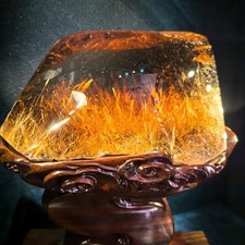 28.6LB Top High quality Natural golden rutile Quartz Crystal Mineral Specimen +s picture