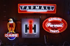 7 Tractor Neon Sign Case IH Farmall Oliver Minneapolis Moline Allis Chalmers A-C picture
