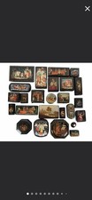Vintage Russian Palekh Boxes Lot Of 25 Pieces Hand painted picture
