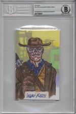 Walton Goggins Fallout Ghoul Original Art Sketch Card Signed Auto 1/1 BAS picture