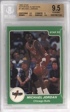 1985 STAR GATORADE SLAM DUNK MICHAEL JORDAN ROOKIE RC BGS 9.5 picture