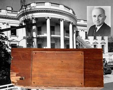 President HARRY TRUMAN Signed & Authenticated Original Wood from WHITE HOUSE picture