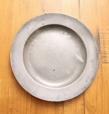 Antique English Pewter Plates Set 6 Yates London Touchmark Georgian 9.5 picture